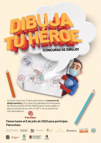Concurso de dibujo para ayudar a las familias afectadas por el Covid-19, dibuja a TU HÉROE