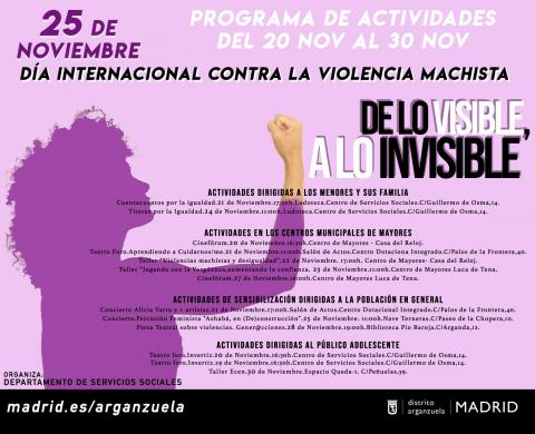 Programa de actividades – Día Internacional contra la Violencia Machista