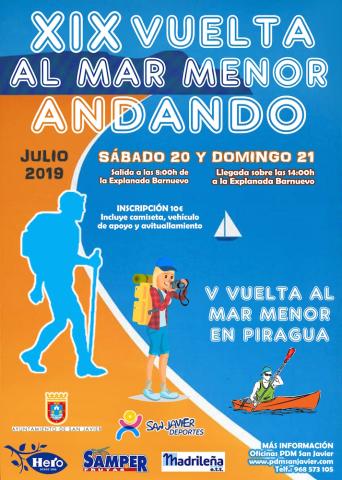 XIX VUELTA AL MENOR ANDANDO y V VUELTA AL MAR MENOR EN PIRAGUA